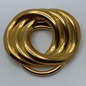 VTG Swirl Shape Bandana Holder Scarf Ring Handkerchief Slide Clip Germany